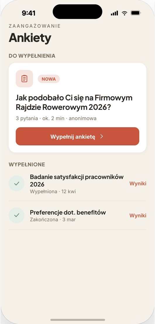 Ankiety i quizy w aplikacji