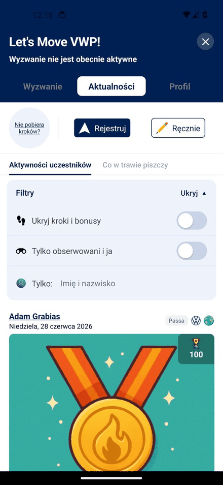 Ekran aktualności